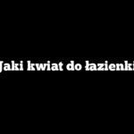 Jaki kwiat do łazienki